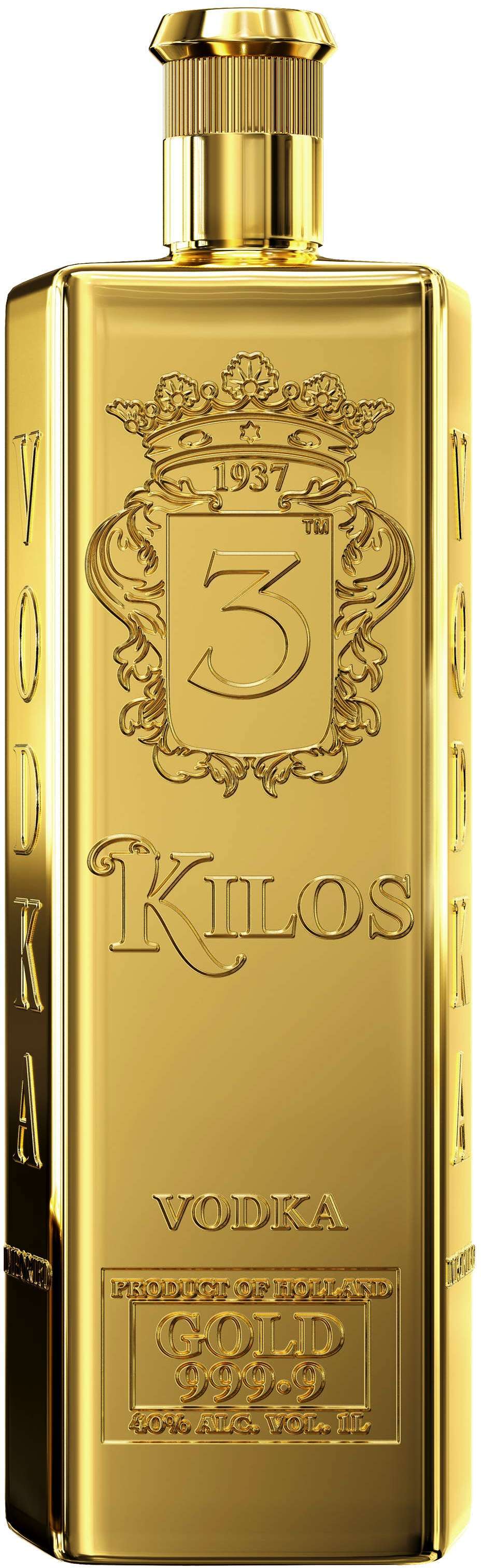 Водка 3 Kilos Vodka, Gold 999.9, 1.0 л. купить водку в Москве, цена 0 ...