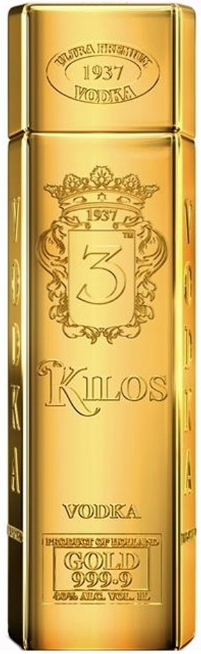 Водка 3 Kilos Vodka, Gold 999.9, 1.0 л. купить водку в Москве, цена 0 ...