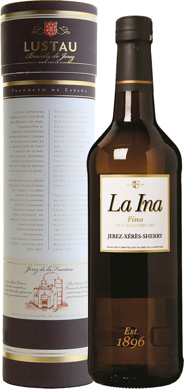 Вино Lustau, La Ina, Fino, Sherry, in gift box with glass купить вино в ...