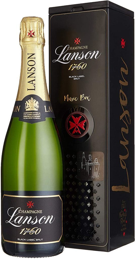 Игристое вино Lanson, Black Label Brut, in gift box, Music Box купить ...