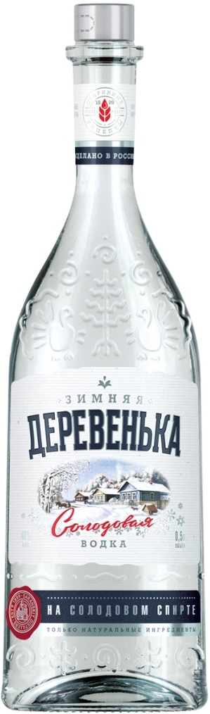 Водка Зимняя Деревенька, Солодовая, 0.5 л. купить водку в Москве, цена ...