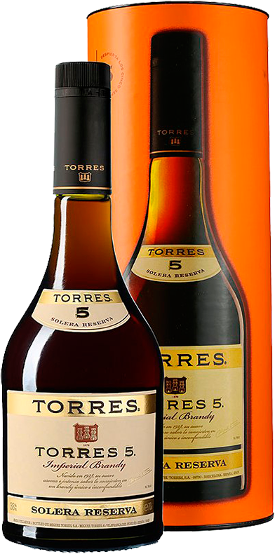 Бренди Torres, 5 Solera Reserva, in gift box, 0.7 л. купить бренди в ...